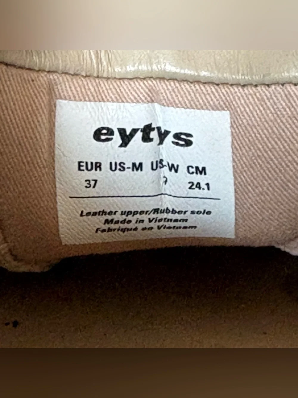 Eytys Angel Shoes Beige Tan Suede Womens Size 7
